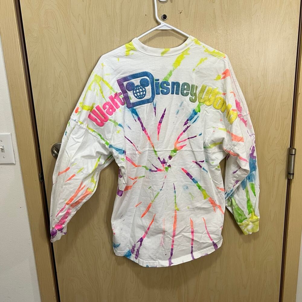 Disney Tie Dye Rainbow Spirit Jersey Walt Disney World Shirt Mickey Oversize Med
